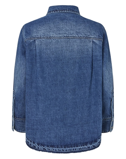Rabens Saloner - Paia Denim Bib Skjorte - Dark Indigo
